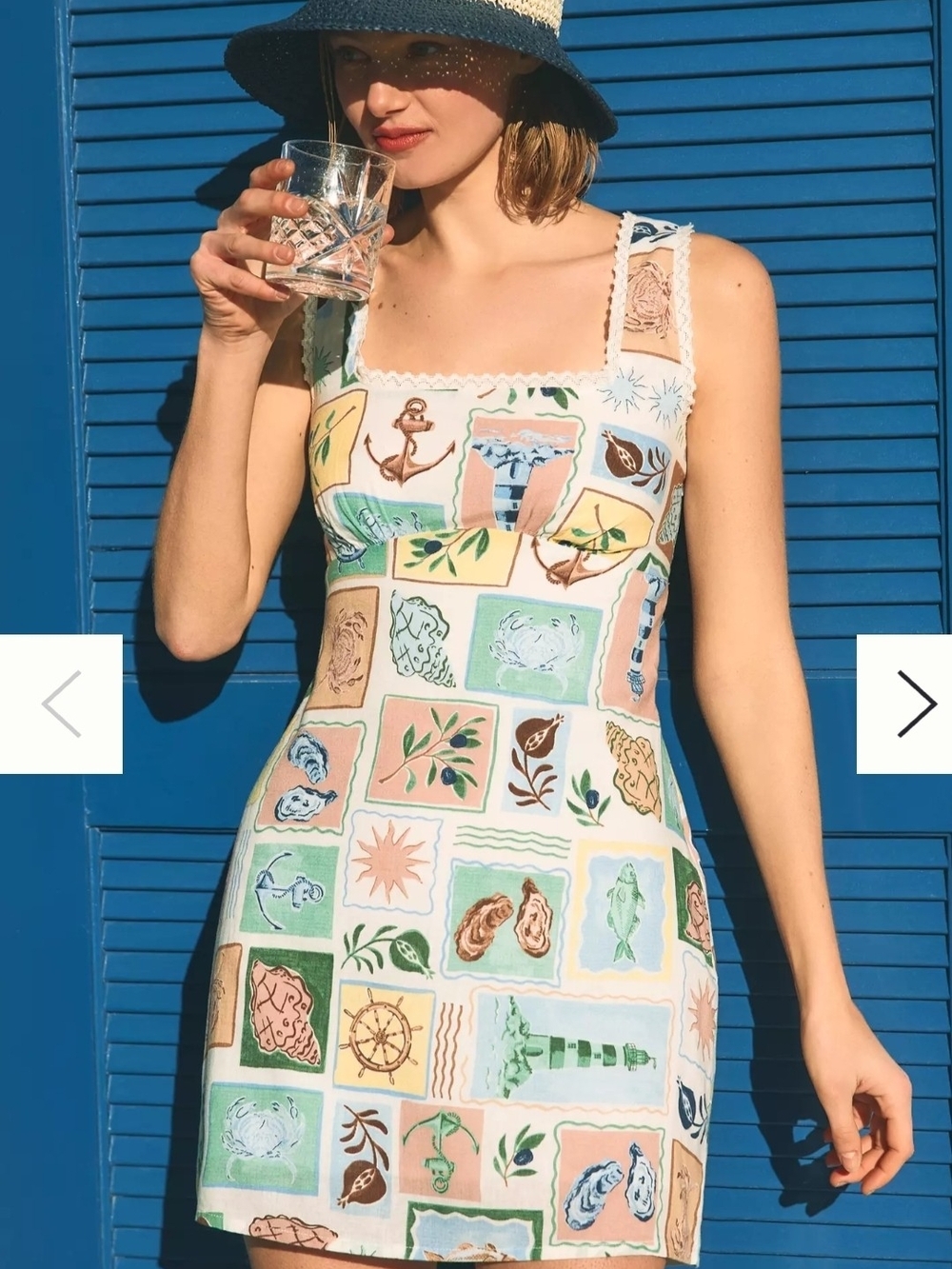Anthropologie Pastel Patchwork Print Sundress - Blue, Green, Pink, Cream